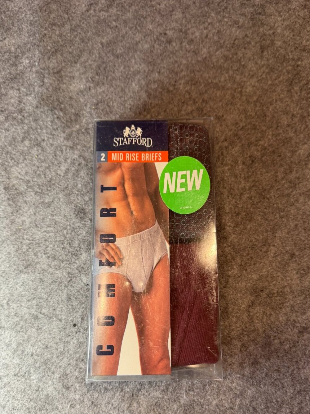 Vintage Stafford Comfort Mid Rise Briefs 2 Pack Large NOS Sealed Rare Underwear